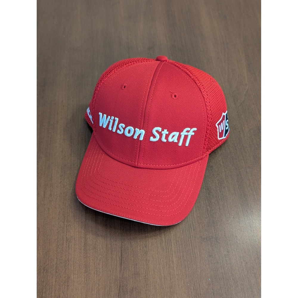 Wilson Staff Tour 2020 Mesh Golf Hat Red D300 Adjustable Cap Size 61 NWT